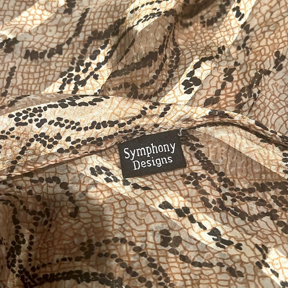 Gold snakeskin pattern, scarf
